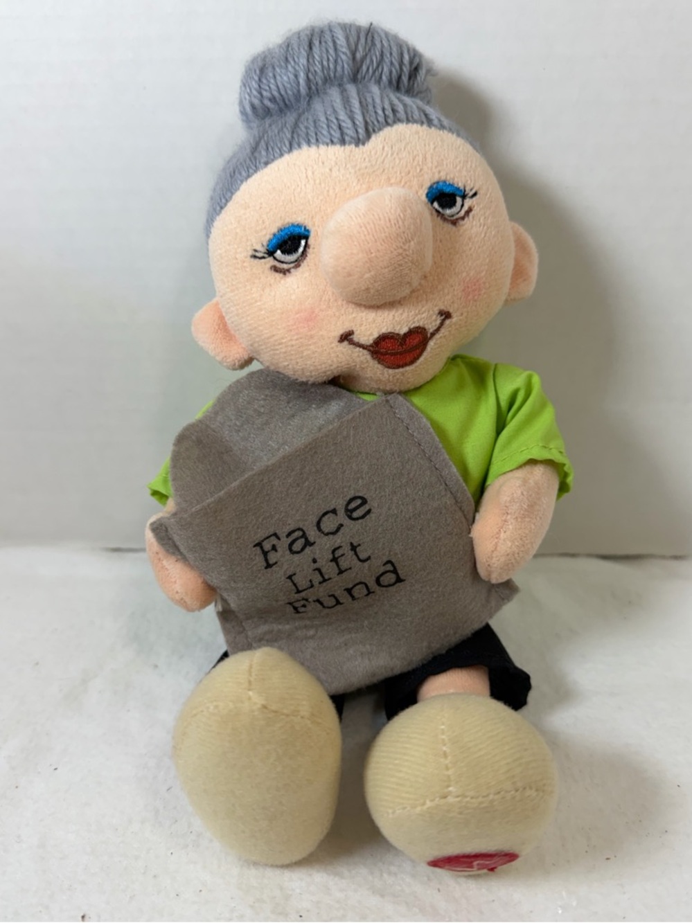 Russ 10" Laughing Its A Celebration Gift Card Holder "Face Lift Fund" Doll Plush